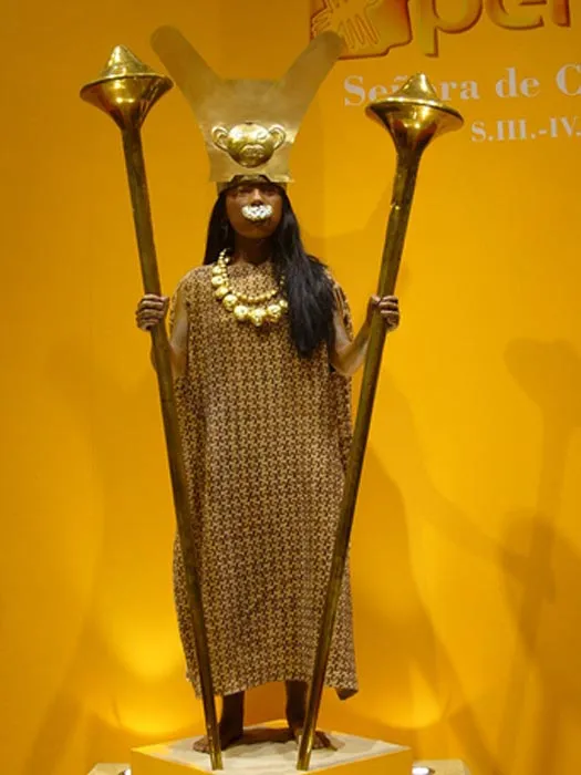 A replica of the Lady of Cao based on the items she was buried with
