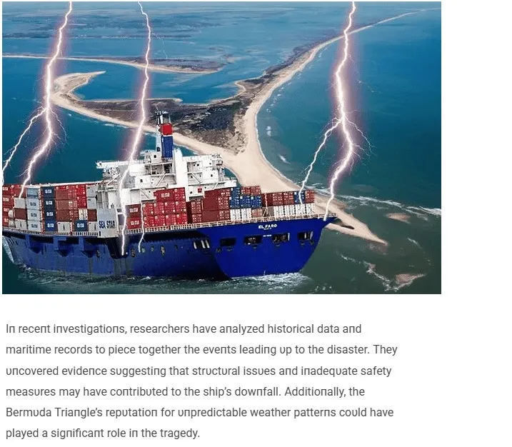The world’s largest container ship disaster sank in the Bermuda triangle in 1982… – ALIENS UFO