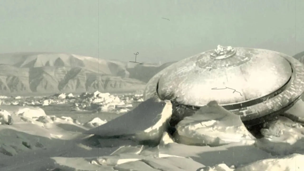 Chilling Discovery Under the Ice: Abandoned Base and Huge Alien UFO Discovered