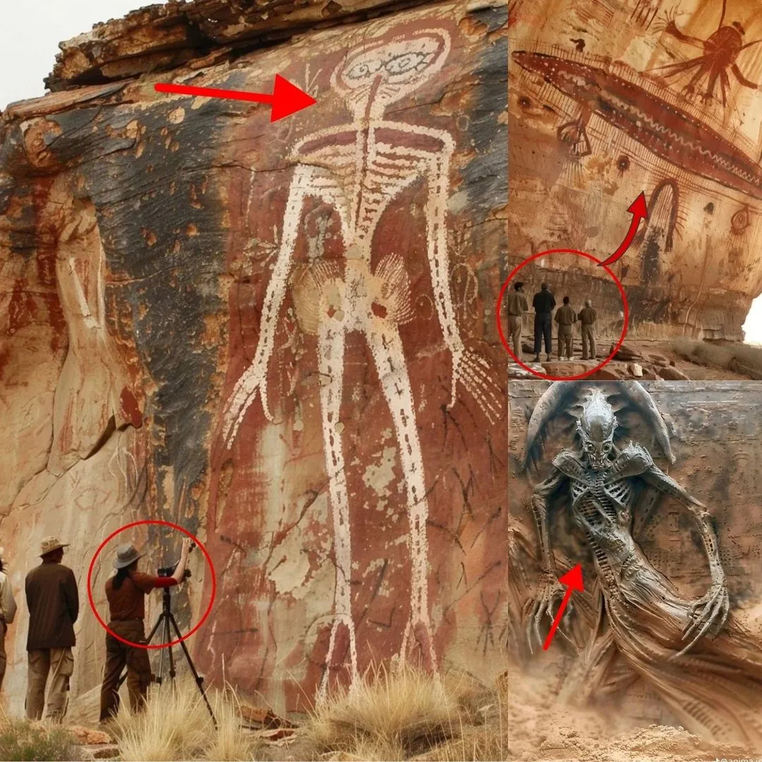 Incredible and Shocking! Alien Drawings Discovered Next to the Pyramids of Egypt – Are We Really Alone in the Universe?