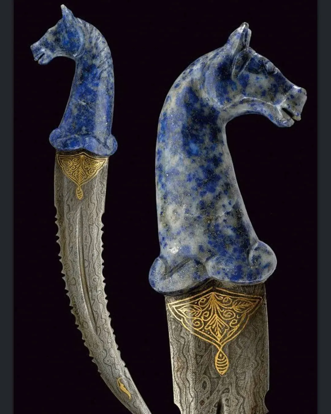 The Regal Elegance of the Horse Handle Lapis Lazuli Dagger: A Persian Masterpiece of the 19th Century