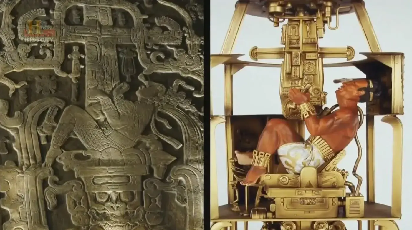 He's not an alien astronaut: King Pakal was simply taking a stroll through the sky to check on his empire thousands of years ago