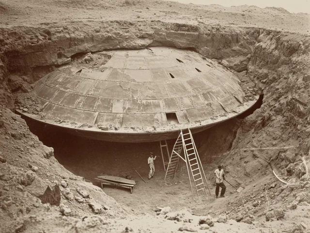 Breaking News: In the remote desert of Egypt, an alien spacecraft from hundreds of years ago has been discovered.