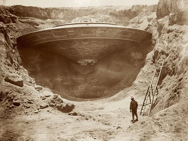 Breaking News: In the remote desert of Egypt, an alien spacecraft from hundreds of years ago has been discovered.