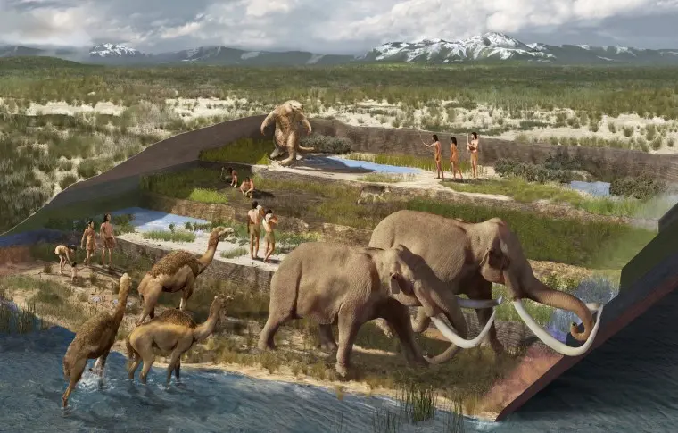 Fossil footprints show humans were in North America more than 21,000 years ago