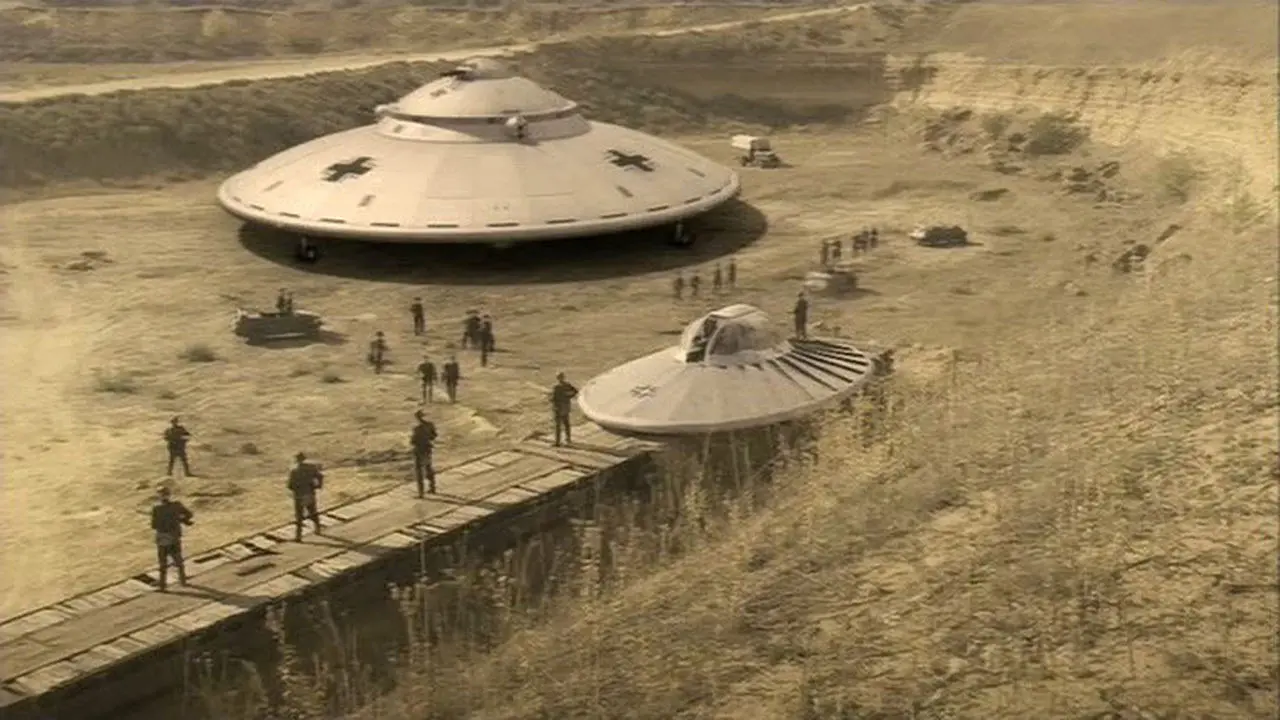 UFO shot down in 1930 reveals strange “passengers” emerging from flying saucers