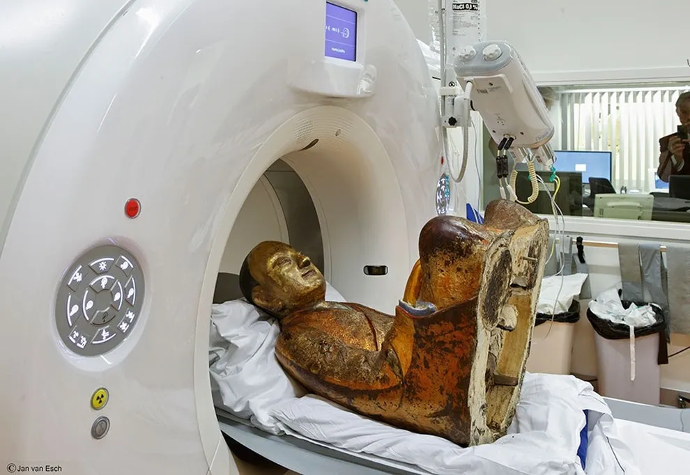 NEWS: Uncovering Ancient Mysteries: Mummified monk found hidden inside 1,000-year-old Buddha sculpture revealed by CT scan