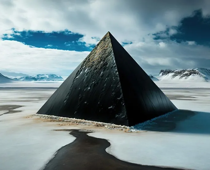 Mysterious Black Pyramid Found in Antarctica: Evidence of Extraterrestrial Civilization.