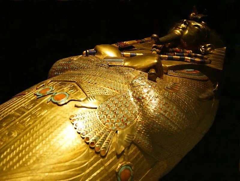 Tutankhamun's Death Mask and Coffins